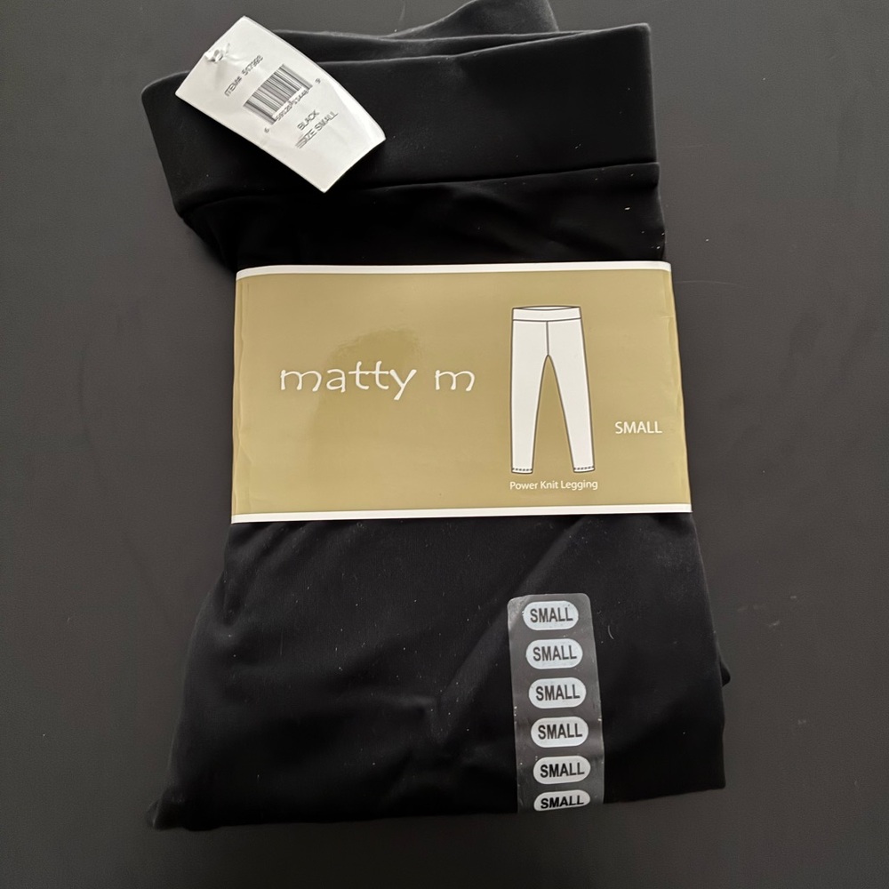 Matty M Black Knit Leggings
